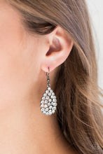 Load image into Gallery viewer, Paparazzi Sparkling Sparkle-naire - Black - White Rhinestones Earrings - $5 Jewelry With Ashley Swint