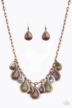 Load image into Gallery viewer, Paparazzi Storm Goddess - Copper - Brass and Silver - Necklace and matching Earrings - $5 Jewelry With Ashley Swint