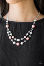 Load image into Gallery viewer, Paparazzi The Princess BRIDESMAID - Orange/Coral &amp; White Pearls - Necklace &amp; Earrings - $5 Jewelry With Ashley Swint