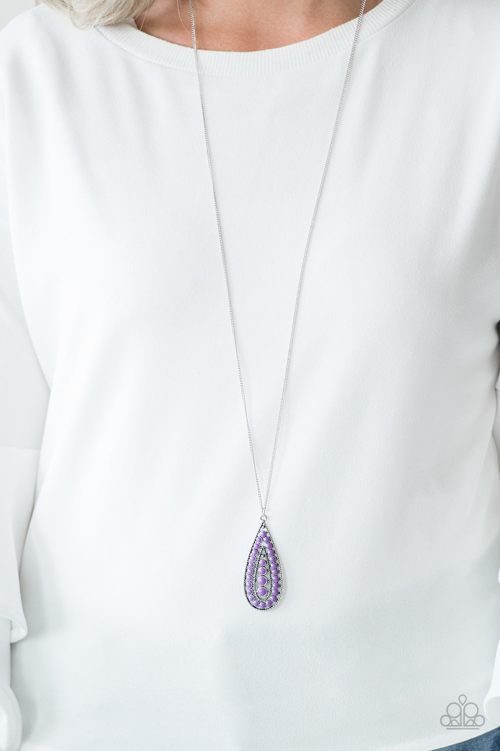 Teardrop tease silver paparazzi clearance