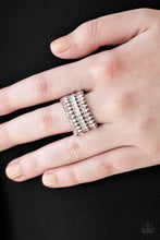 Load image into Gallery viewer, Paparazzi Treasury Fund - Pink Rhinestones  - Silver Ring - $5 Jewelry with Ashley Swint