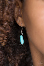 Load image into Gallery viewer, Paparazzi Very Venturous - Blue - Turquoise Stone - Floral and Tribal Inspired Silver - Necklace - $5 Jewelry With Ashley Swint
