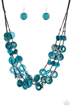 Load image into Gallery viewer, Paparazzi Wonderfully Walla Walla - Blue - Wooden Necklace &amp; Earrings - $5 Jewelry With Ashley Swint