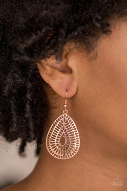 Paparazzi You Look GRATE! - Copper - Earrings - $5 Jewelry With Ashley Swint