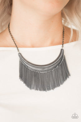 Paparazzi Zoo Zone - Black - Necklace and matching Earrings - $5 Jewelry With Ashley Swint