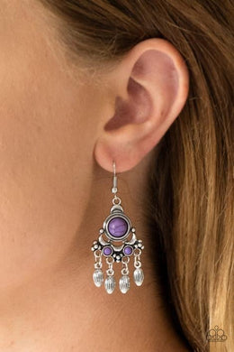 Paparazzi No Place Like HOMESTEAD - Purple - Earrings