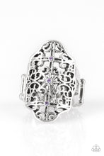 Load image into Gallery viewer, Paparazzi Botanical Beam - Purple Rhinestones - Silver Ring - $5 Jewelry With Ashley Swint