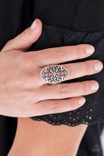 Load image into Gallery viewer, Paparazzi Botanical Beam - Purple Rhinestones - Silver Ring - $5 Jewelry With Ashley Swint