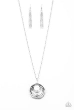 Load image into Gallery viewer, Paparazzi Breaking Pattern - Silver - Hammered Hoops - Necklace &amp; Earrings - $5 Jewelry With Ashley Swint