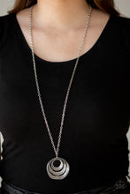Load image into Gallery viewer, Paparazzi Breaking Pattern - Silver - Hammered Hoops - Necklace &amp; Earrings - $5 Jewelry With Ashley Swint