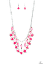 Load image into Gallery viewer, Paparazzi Cool Cascade - Pink - Silver Chain Necklace &amp; Earrings - $5 Jewelry With Ashley Swint