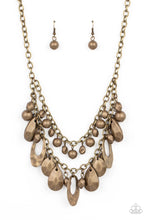 Load image into Gallery viewer, PRE-ORDER - Paparazzi Extra Exhilarating - Brass - Necklace &amp; Earrings - $5 Jewelry with Ashley Swint
