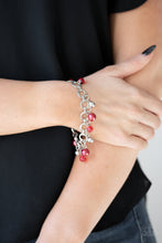 Load image into Gallery viewer, Paparazzi Fancy Fascination - Red - Silver Pearly Beads - Bracelet - $5 Jewelry with Ashley Swint
