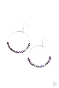 Paparazzi Glimmering Go-Getter - Purple - Iridescent Shimmer Earrings - $5 Jewelry with Ashley Swint