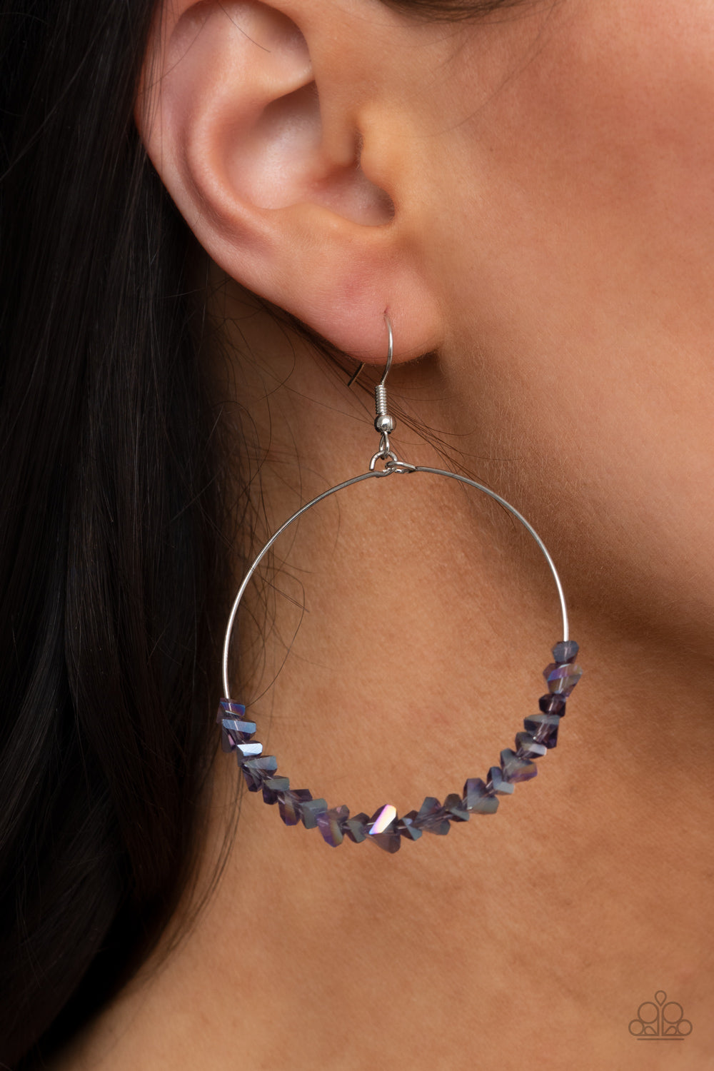 Paparazzi Glimmering Go-Getter - Purple - Iridescent Shimmer Earrings - $5 Jewelry with Ashley Swint
