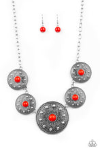 Load image into Gallery viewer, Paparazzi Hey, SOL Sister - RED Beads - Round Sunburst - Necklace &amp; Earrings - $5 Jewelry with Ashley Swint