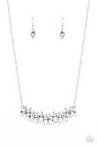 PRE-ORDER - Paparazzi Icy Intensity - White - Necklace & Earrings - $5 Jewelry with Ashley Swint
