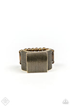 Load image into Gallery viewer, Paparazzi In GRATE Measure - Brass - Thick Band Ring - Fashion Fix Exclusive October 2019 - $5 Jewelry With Ashley Swint