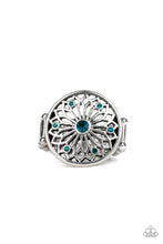 Load image into Gallery viewer, Paparazzi Mandala Magnificence - Blue Rhinestones - Silver Ring - $5 Jewelry With Ashley Swint