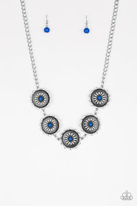 PRE-ORDER - Paparazzi Me-dallions, Myself, and I - Blue - Necklace & Earrings - $5 Jewelry with Ashley Swint