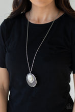 Load image into Gallery viewer, Paparazzi Medallion Meadow - White Stone - Necklace and matching Earrings - $5 Jewelry With Ashley Swint