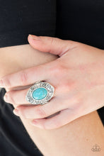 Load image into Gallery viewer, PRE-ORDER - Paparazzi Mega Mother Nature - Blue Turquoise Stone - Ring - $5 Jewelry with Ashley Swint
