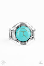 Load image into Gallery viewer, Paparazzi Mojave Native - Blue - Turquoise Stone - Ring - Fashion Fix Exclusive July 2020 - $5 Jewelry with Ashley Swint