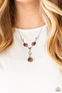 Paparazzi Ritzy Refinement - Purple - Necklace & Earrings - $5 Jewelry with Ashley Swint