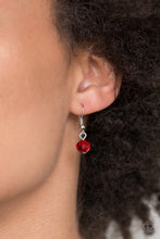 Load image into Gallery viewer, Paparazzi Season of Sparkle - Red Gems - Silver Chain Necklace &amp; Earrings - $5 Jewelry with Ashley Swint