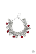 Load image into Gallery viewer, Paparazzi The Party Planner - Red - Metallic, Silver and Crystal Beads - Bracelet - $5 Jewelry with Ashley Swint