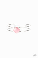 Load image into Gallery viewer, Paparazzi Turn Up The Glow - Pink Moonstones - Silver Cuff Bracelet - $5 Jewelry with Ashley Swint
