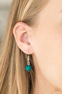 Paparazzi Very Visionary - Green Beads - Silver Chain Necklace and matching Earrings - $5 Jewelry with Ashley Swint
