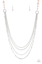Load image into Gallery viewer, Paparazzi Contemporary Cadence - Brown Pearls - Silver Chains Necklace and matching Earrings - $5 Jewelry With Ashley Swint