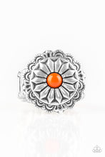 Load image into Gallery viewer, Paparazzi Daringly Daisy - Orange - Flower Ring - $5 Jewelry With Ashley Swint