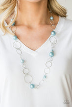 Load image into Gallery viewer, Paparazzi Lovely Lady Luck - Blue Pearls - Silver Necklace &amp; Earrings - $5 Jewelry With Ashley Swint