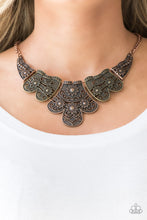 Load image into Gallery viewer, Paparazzi Mess With The Bull - Multi - Antiqued Brass and Copper Necklace &amp; Earrings - $5 Jewelry With Ashley Swint