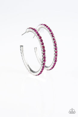 Paparazzi Must Be The Money - Pink Rhinestone - Silver Earrings - $5 Jewelry With Ashley Swint