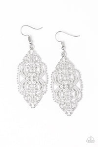 Paparazzi Ornately Ornate - Silver - Filigree Earrings - $5 Jewelry With Ashley Swint