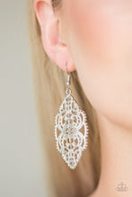 Load image into Gallery viewer, Paparazzi Ornately Ornate - Silver - Filigree Earrings - $5 Jewelry With Ashley Swint
