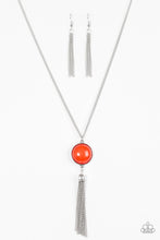 Load image into Gallery viewer, Paparazzi Pep In Your Step - Red Bead - Silver Tassel Necklace &amp; Earrings - $5 Jewelry With Ashley Swint