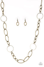 Load image into Gallery viewer, Paparazzi Perfect MISMATCH - Brass - Necklace and matching Earrings - $5 Jewelry With Ashley Swint