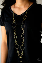 Load image into Gallery viewer, Paparazzi Perfect MISMATCH - Brass - Necklace and matching Earrings - $5 Jewelry With Ashley Swint