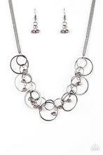Load image into Gallery viewer, Paparazzi Seafront Scene - Black Gunmetal - Necklace and matching Earrings - $5 Jewelry With Ashley Swint