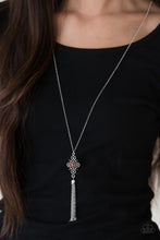 Load image into Gallery viewer, Paparazzi Sedona Skies - Red Bead - Silver Necklace &amp; Earrings - $5 Jewelry With Ashley Swint