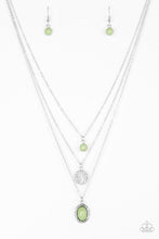 Load image into Gallery viewer, Paparazzi Southern Roots - Green Stone - Tree of Life Charm - Silver Necklace &amp; Earrings - $5 Jewelry With Ashley Swint