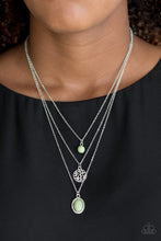 Load image into Gallery viewer, Paparazzi Southern Roots - Green Stone - Tree of Life Charm - Silver Necklace &amp; Earrings - $5 Jewelry With Ashley Swint