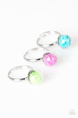 Paparazzi Starlet Shimmer Rings - 10 - Confetti - Green, Pink, Turquoise and Orange/Coral - $5 Jewelry With Ashley Swint
