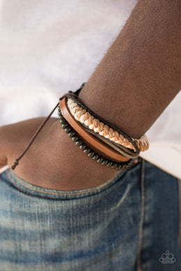 Paparazzi The Pioneer - Brown - Earthy Wooden Beads - Layered Urban Bracelet - $5 Jewelry With Ashley Swint