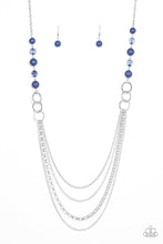 Load image into Gallery viewer, Paparazzi Vividly Vivid - Blue Sea - Silver Multi Layered Necklace and matching Earrings - $5 Jewelry with Ashley Swint