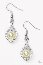 Load image into Gallery viewer, Paparazzi Westminster Waltz - Yellow Pearl - Rhinestone Earrings - $5 Jewelry With Ashley Swint